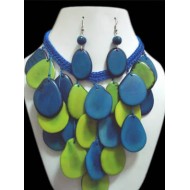 WHOLESALE TAGUA SETS NECKLACES FLAT SEEDS AND WOVEN 